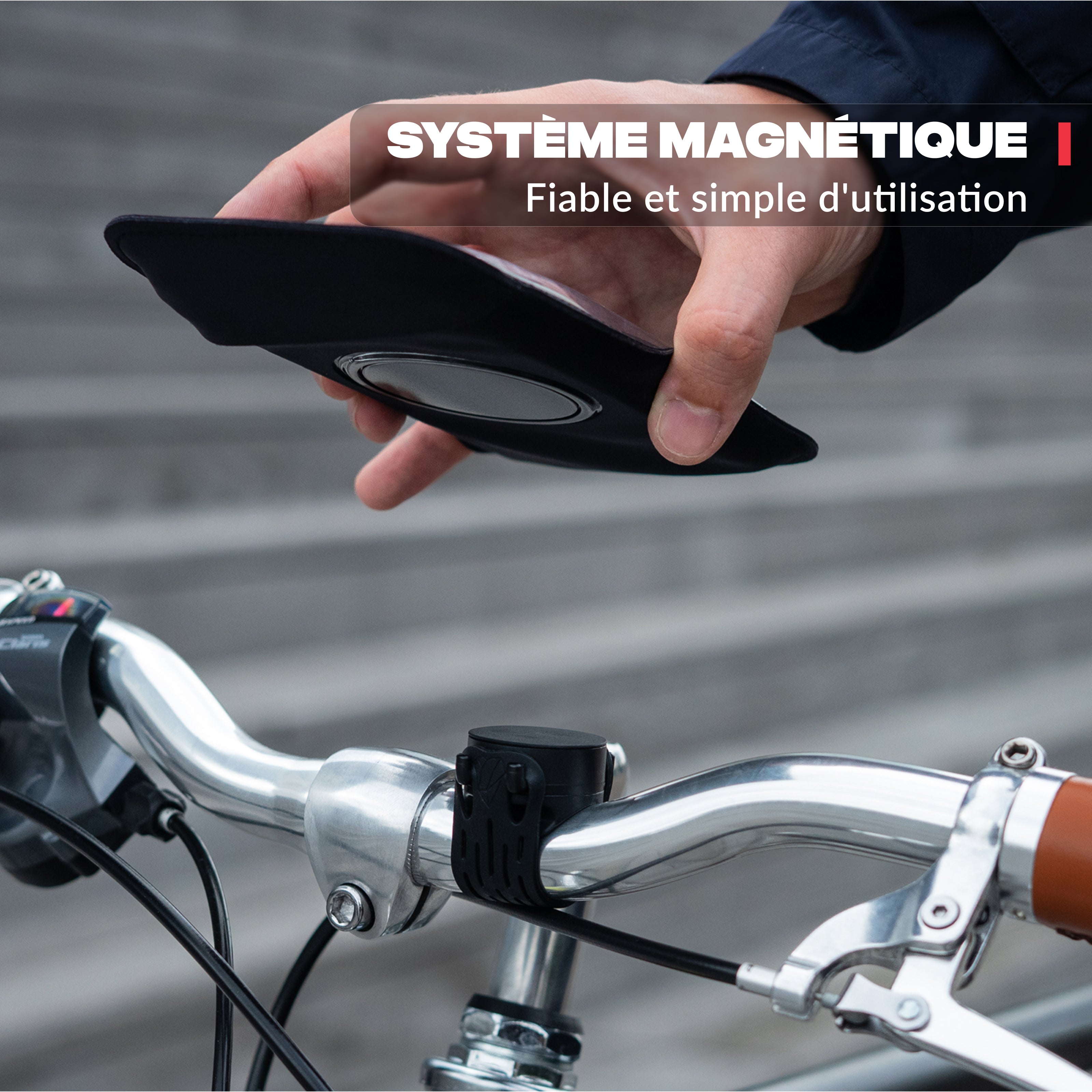 Magnetische Fahrrad-Handyhalterung mit Magneten