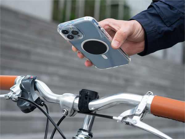Handyhalterung für Fahrrad mit Metallplatte