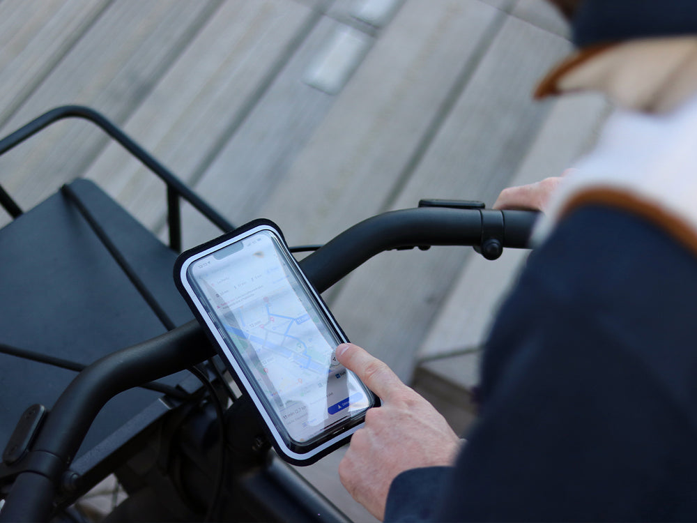 Packen Sie 2 Fahrradtelefonhalter ein