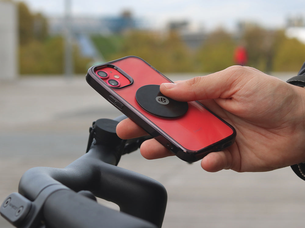 Handyhalterung für Fahrrad mit Metallplatte