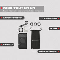 Packungsinhalt – Motorrad-Telefonhalterung PRO BOOST Shapeheart
