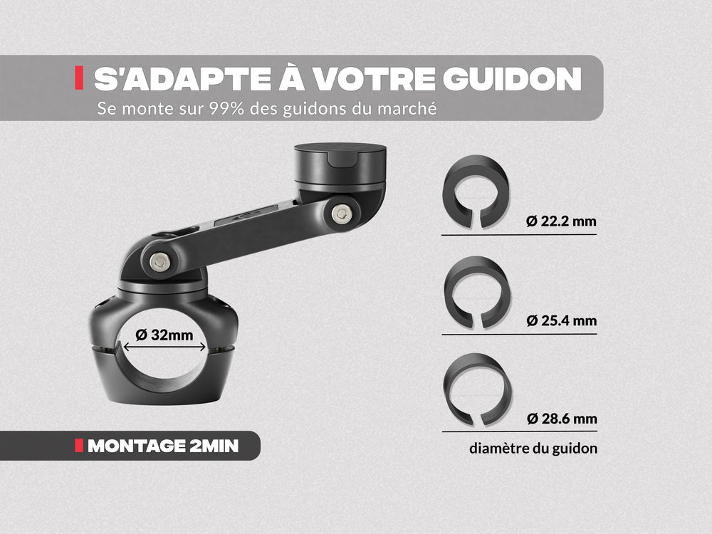 PRO BOOST Motorrad-Telefonhalter mit Metallplatte