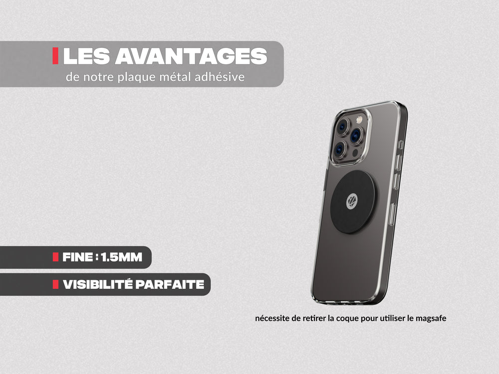 PRO BOOST Motorrad-Telefonhalter mit Metallplatte