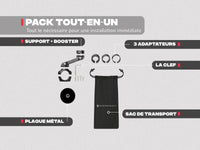 PRO BOOST Motorrad-Telefonhalter mit Metallplatte