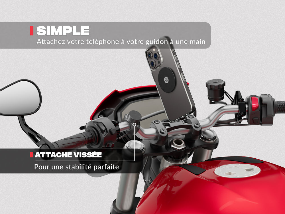 PRO Motorrad-Telefonhalter mit Metallplatte
