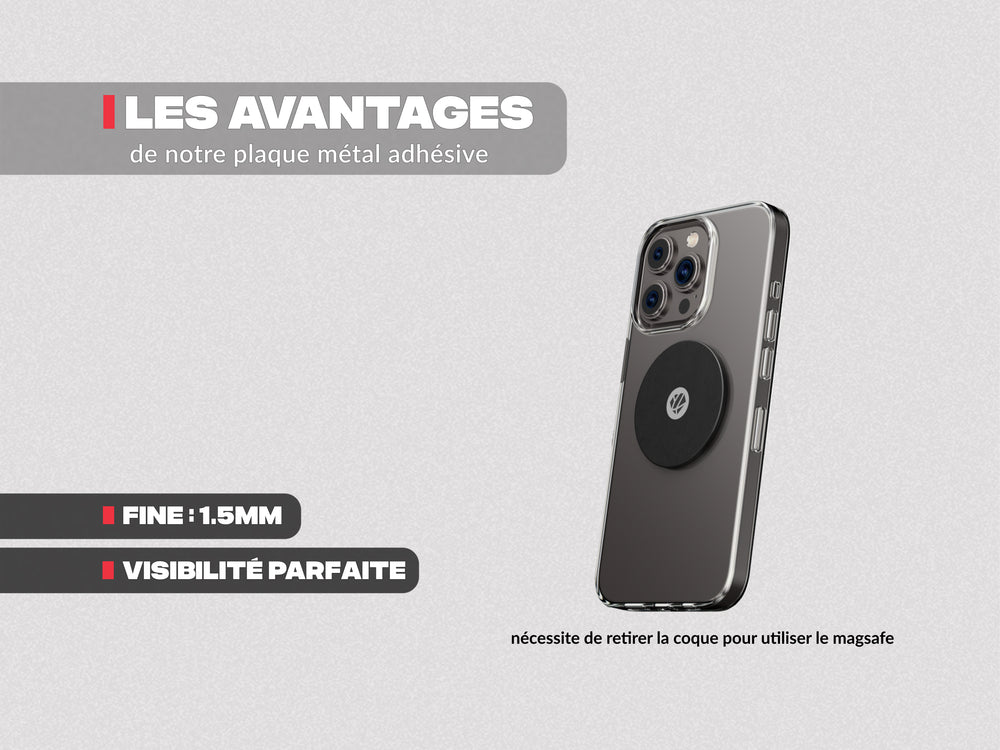 Handyhalterung für Motorrad mit Metallplatte