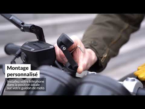 Vidéo de présentation du support téléphone Shapeheart sur une moto avec une fixation facile, rapide et ajustable 