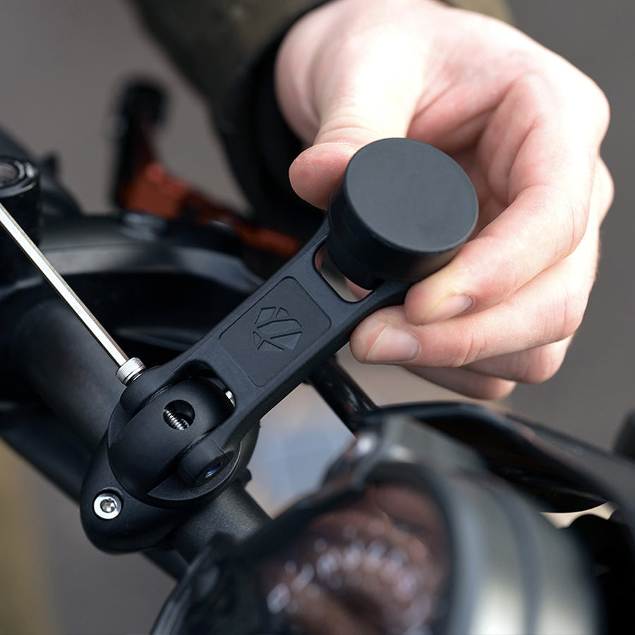 Magnetische Halterung Shapeheart PRO Boost, kompatibel mit Motorradlenkern von 22 bis 32 mm Durchmesser